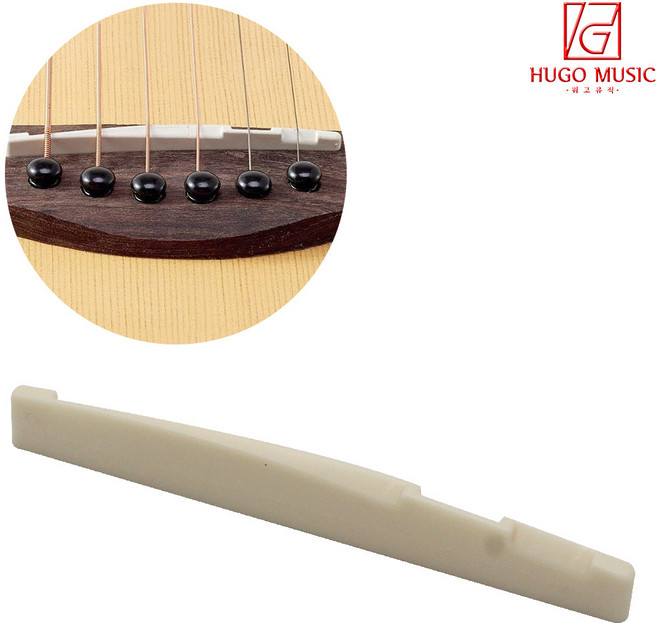 위고뮤직 통기타 하현주 너트 부품 튜닝 교환 아이보리, 1개