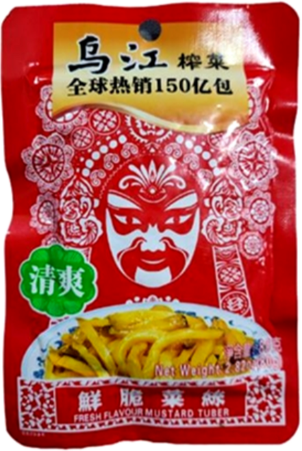 미소차이나 중국식품 우장 오리지날맛 자차이 절임 중국반찬 짜사이채 짜차이, 2개, 80g