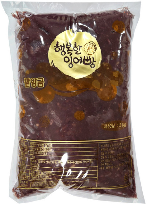 행복한 잉어빵 팥앙금 3kg 홈 베이킹 재료, 5개
