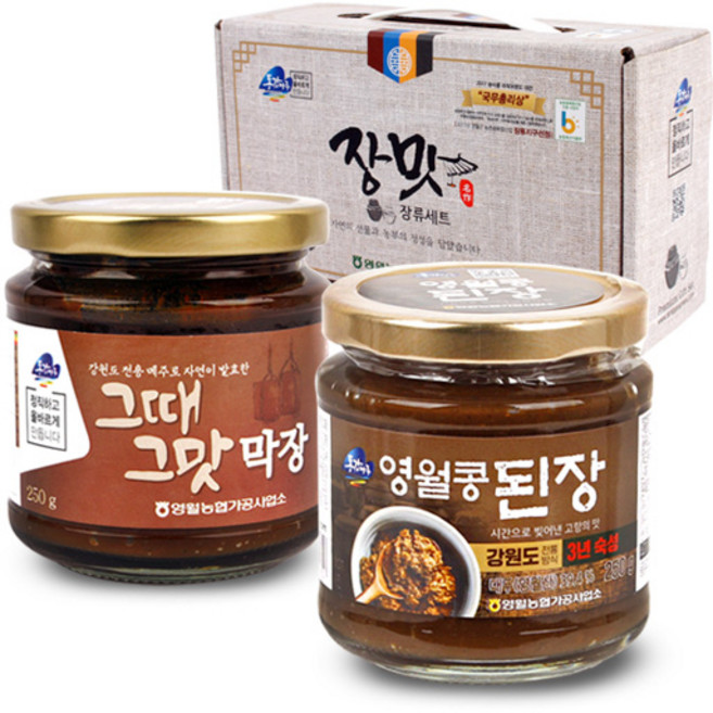 [영월농협 직송] 장맛장류2종세트(된장250g 막장250g), 1세트, 250g