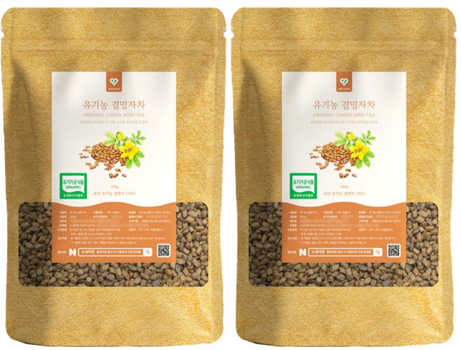 국산 유기농 볶은 결명자차 눈에 좋은 저온로스팅 차, 2개, 1개입, 300g
