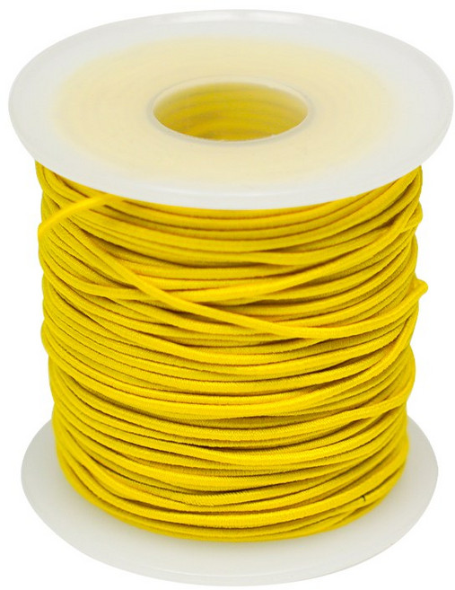 디어플레이스 탄성 고무줄 팔찌 염주 만들기, 1개, 16 레몬옐로우 45m_1.2mm