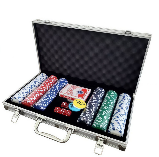 Kismetic 숫자 포커칩 국제규격 숫자칩 세트 알루미늄 하드케이스, 숫자카지노300p, 1개