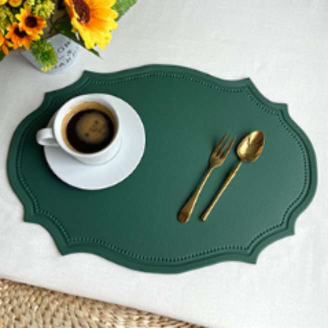 엠스윕 유럽풍 엔틱 테이블매트, 그린, 30*43cm, 2개