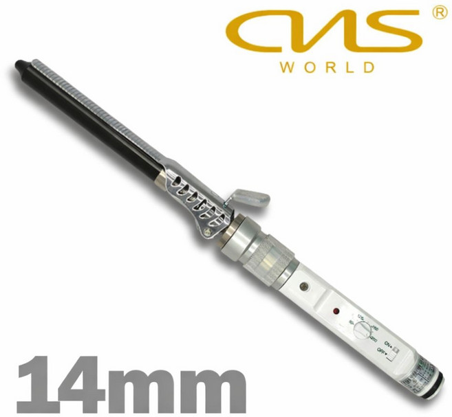 CNS월드전자 국가고시용 14mm 원권 아이롱 고데기 재고정리, 원권14mm, 화이트