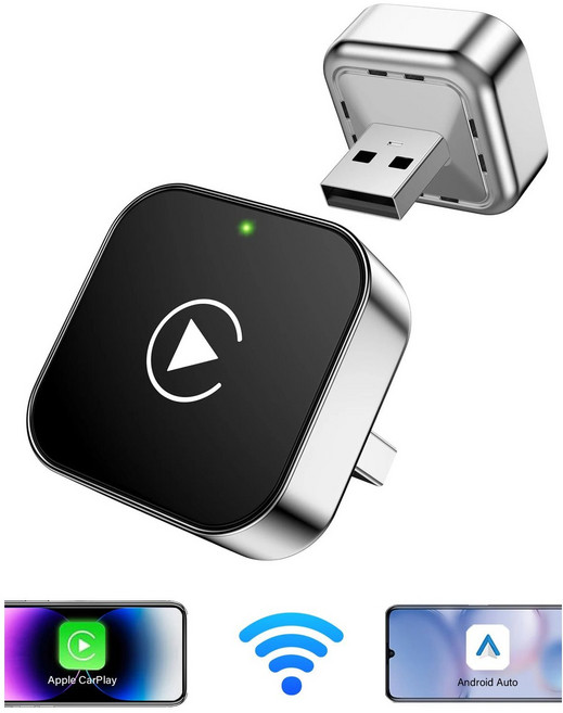 PIONRAY 무선 CARPLAY 스마트 플러그 FORD USB 어댑터 플레이 TA 미니 자동 안드 동글 FOR BENZ 박스, Bla