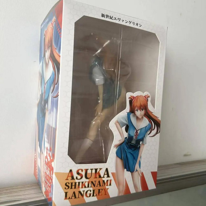박스 포장 애니메이션 아스카 랑그리 소류 교복 귀여운 테이블탑 장식 액션 피규어 인형 모델 선물, 1개, 색상: 1. Boxed