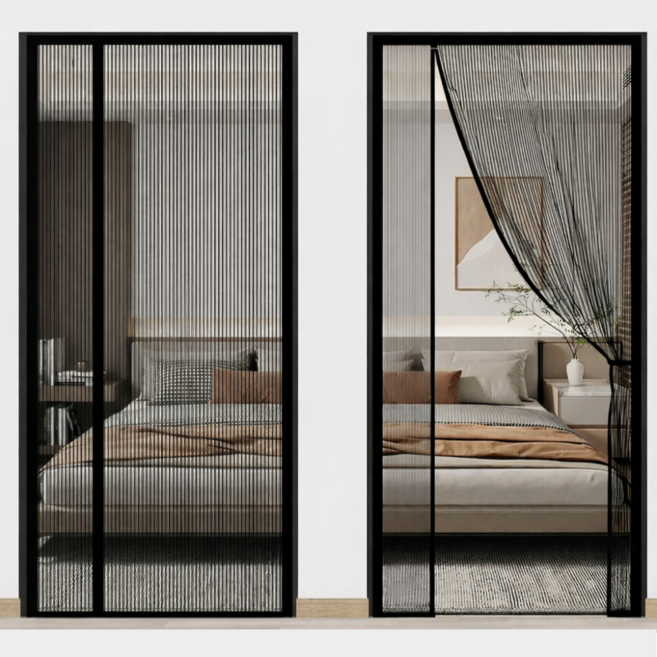 리파니 자석 모기장 방문 현관문 자동닫힘 찢어지지 않는 방충망, 1개