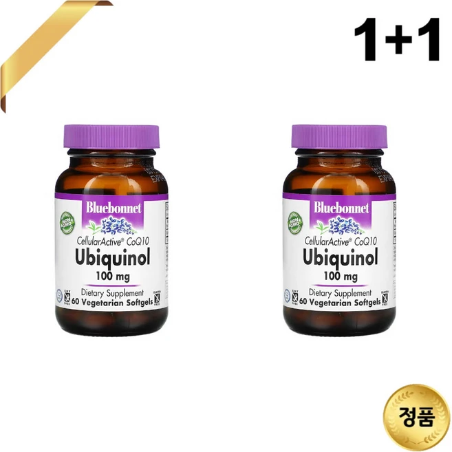 1+1 블루보넷 뉴트리션 코엔자임Q10 유비퀴놀 100mg 60 소프트젤 코엔자임큐텐, 60정 - 쿠팡
