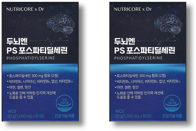 뉴트리코어 x Dr 두뇌엔 PS 포스파티딜세린, 2개, 60정