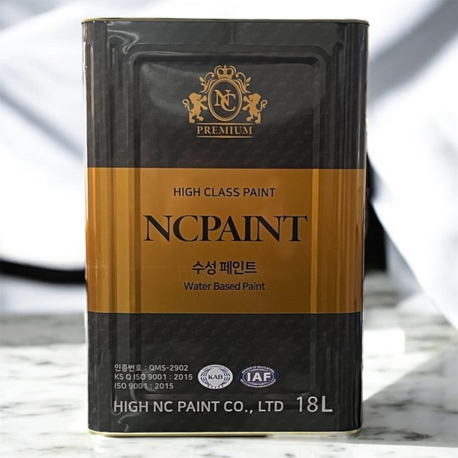 엔씨페인트 내부용 수성페인트 화이트 벽지 베란다 셀프 가구 방문 벽 18L, 1개, 화이트 내부용