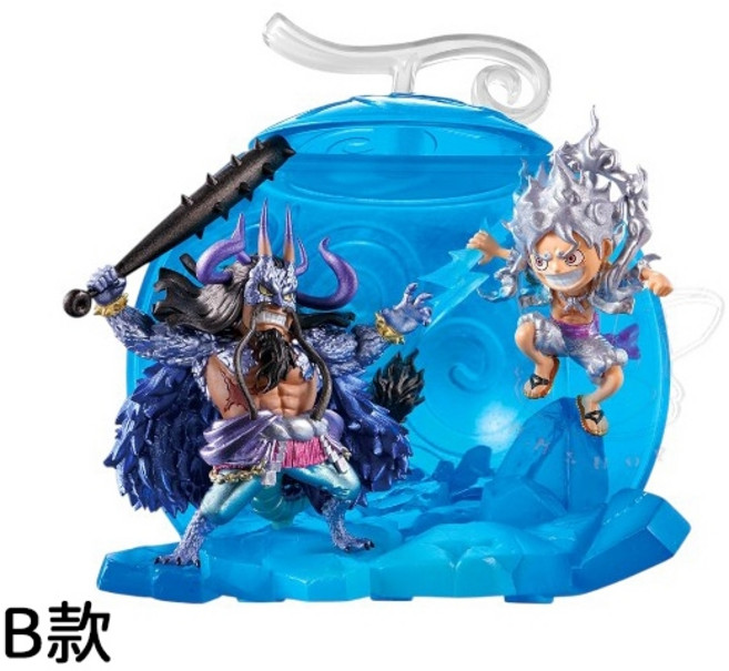 BANDAI 航海王果實公仔 GRAND1 魯夫 海道, 1個, B款/特殊款-藍色 24A15