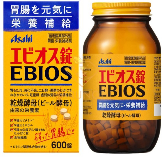 일본 아사히 에비오스 맥주효모 일본 효소 600정, 1개