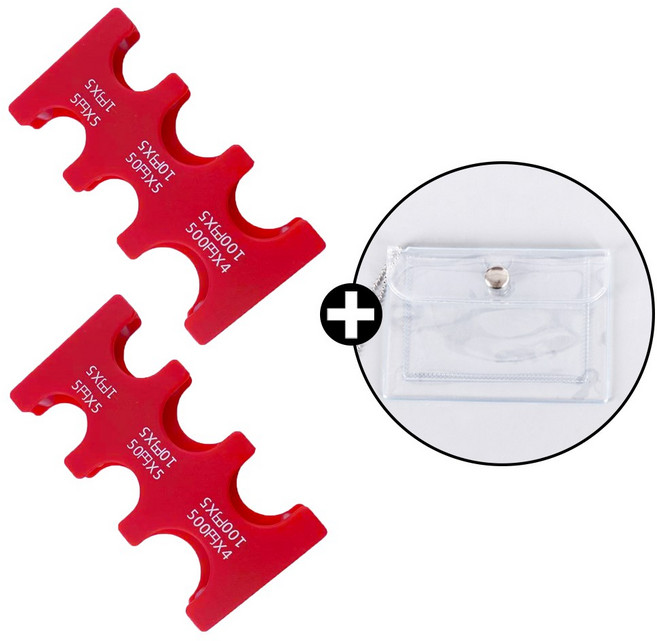 포켓 동전지갑 2p+투명 파우치 세트 엔화 일본여행