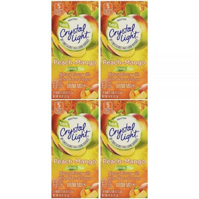 크리스탈라이트 온더고 피치망고 그린티 파우더 10포 4팩