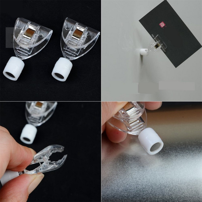 아토스타일 분리형 자석 쇼클립 빵집가격표, 2P 자석 집게