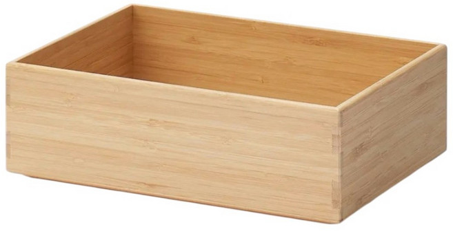 MUJI 적층식 대나무 직사각형 박스 하프S, (정품) 무인양품 적층식 대나무 직사각형 박스 하프 S