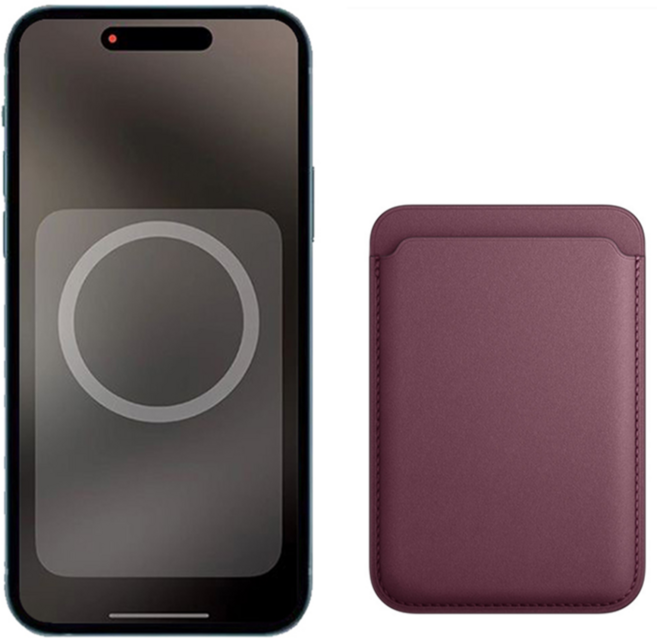 아이시(isee) 아이폰 애니메이션 호환 맥세이프 강력자석 파인우븐 카드지갑, 멀베리(파인우븐), 1개