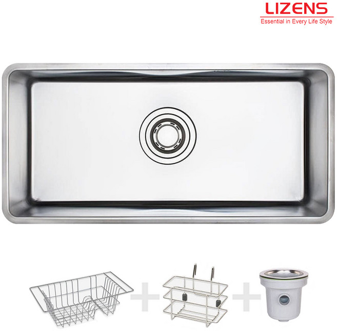 리젠스 LQ950 대형 씽크볼 사각볼 부산 설치 교체 주방리모델링, 기본배수구, 설치요청(부산만 가능/설치비 별도), 1개