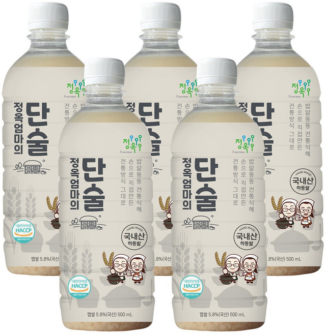 하동쌀 전통방식 수제 엄마의 식혜 500ml 전통음료 HACCP인증 국내산, 5개