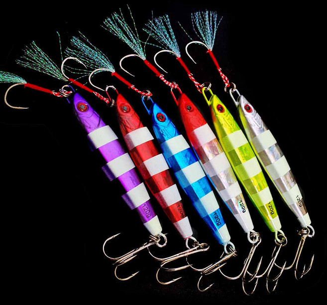 딥런 나라샵-딥런 지브라 갈치지그 야광 메탈지그 부시리 80g 100g 120g 150g, 1개, 갈치지그 (05-레드)