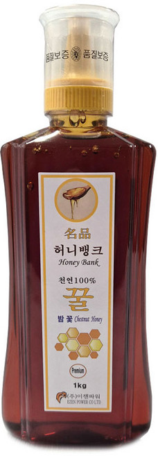 국산벌꿀 천연벌꿀 벌꿀 자연산 꿀선물 프리미엄 국내산 100% 밤꿀, 1개, 1kg