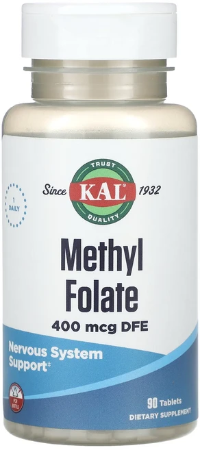 KAL 메틸 폴레이트 400 mcg 90 타블렛, 1개, 90정 - 쿠팡
