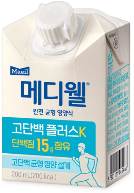 메디웰 고단백 플러스 K 200ml 12개입, 12개