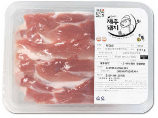 청정 제주 제주돼지 미박뒷다리살 불고기용 600g, 1박스