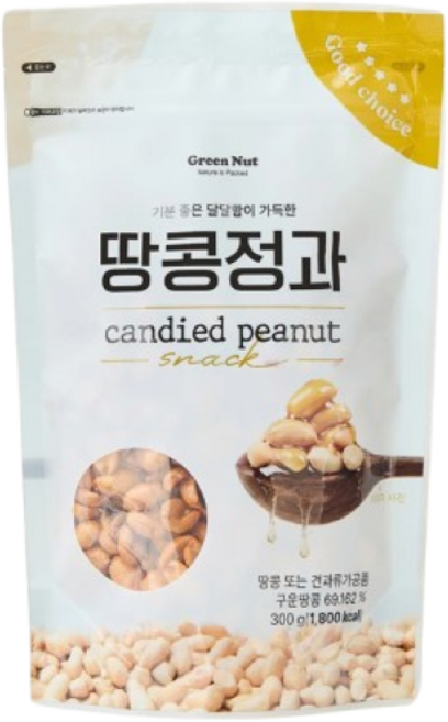 기분좋은 달달함이 가득한 땅콩정과 CANDIED PEANUT SNACK GREEN NUT, 1개, 300g