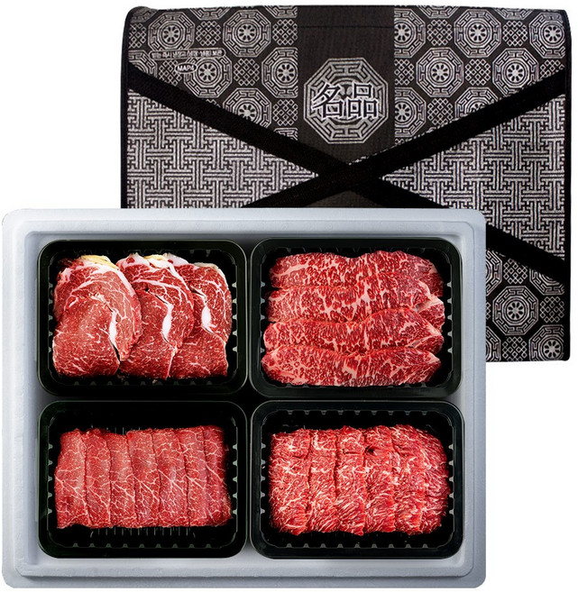 [농협안심한우] 프리미엄 1등급 한우 선물세트 (등심+채끝+특수부위+실속구이) 1.2kg, 300g, 1