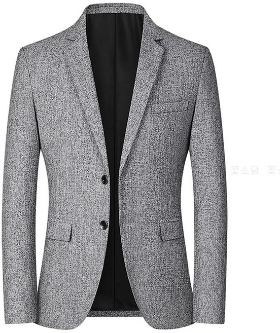 꽃소담 중년남성 봄가을 오피스룩 정장자켓 아빠 투번튼 마이 블레이저 간절기 MAL26A226
