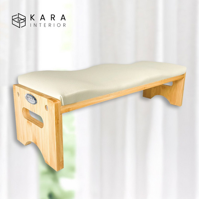 네일 손목 테이블 받침대 시술대 대나무 원목+탈부착 상판쿠션 세트, A-SET, 1개, 11)화이트