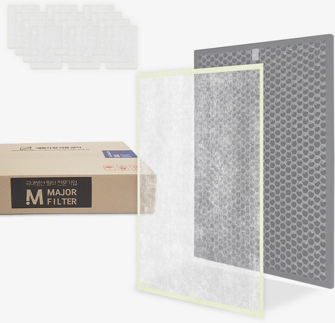 국내생산 위닉스 공기청정기 보조 호환필터 12매 WACU300, 단품