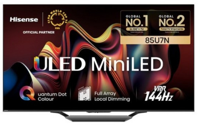 HISENSE 4K ULED Mini LED 스마트TV, 215cm(85인치), 85U7N(스마트TV), 스탠드형, 방문설치