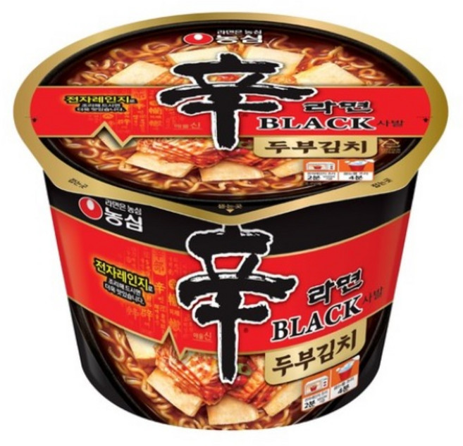 신라면 블랙 사발 두부김치 94g, 1개