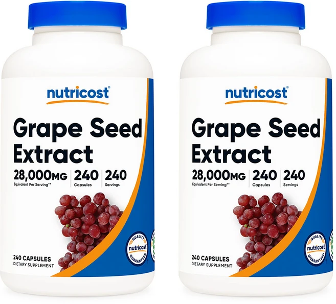 뉴트리코스트 포도씨 추출물 28 000mg 240캡슐 2병, 240정, 2개 - 쿠팡