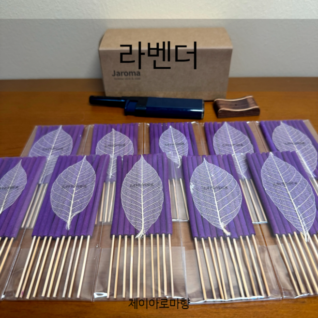 [제이아로마향] 태국 아로마 인센스스틱 향초 총 100개, 라벤더