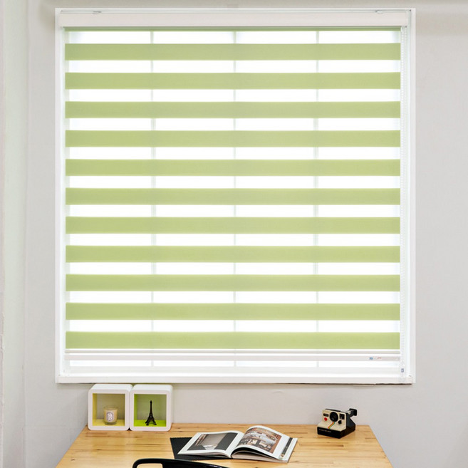 윈샵 내츄럴 콤비블라인드 [ 맞춤 제작 색상 사이즈 가로 80cm~275cm x 세로 240cm ] 라이트그린외