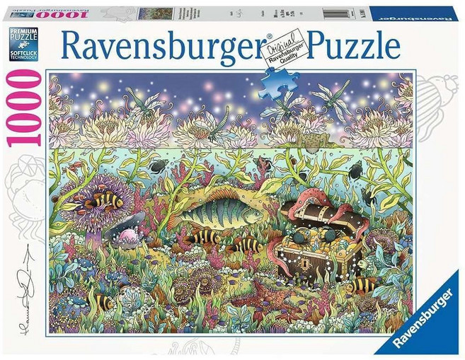Ravensburger 15988 수중 왕국 성인용 1000피스 퍼즐 - 모든 조각이 독특하며 소프트클릭 기술로 완벽하게 맞습니다, Ravensburger 15988 수중 왕국 성인용 1