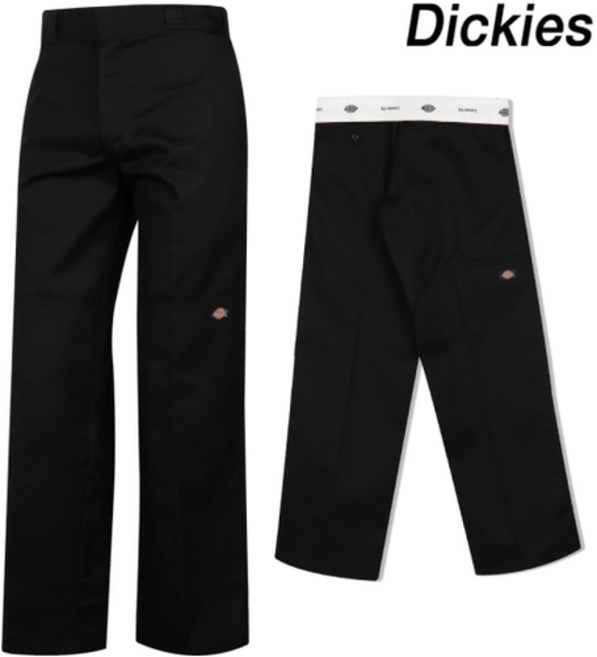 면바지 더블니 워크팬츠 남성 블랙 85283BK