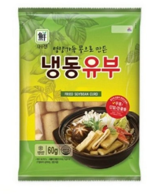 대림선 냉동유부 500g X8봉, 2개, 60g