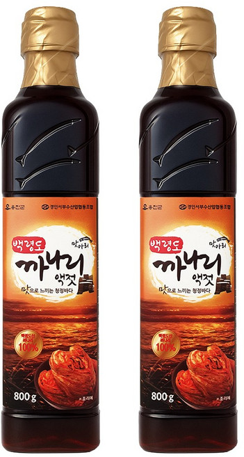 [김장 추천] 옹진수협 백령도 까나리 액젓, 2개, 800g