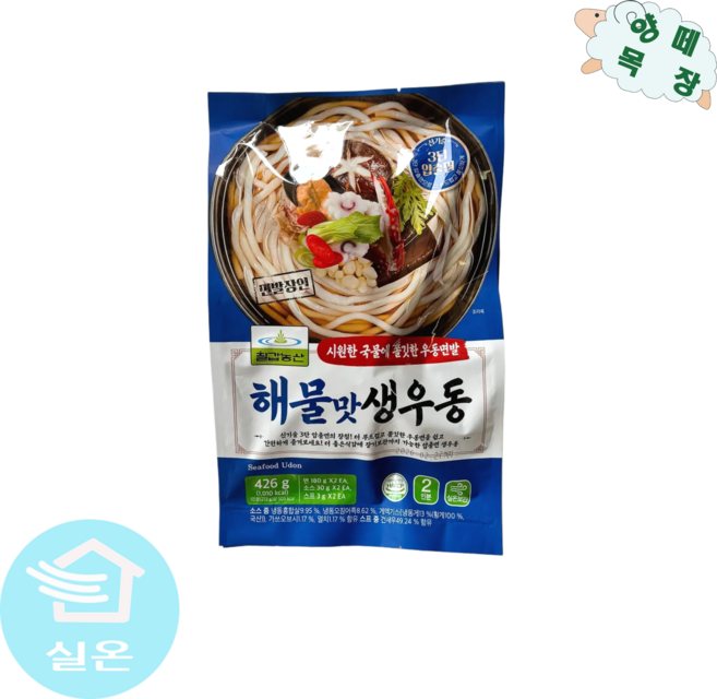 칠갑농산 해물맛생우동, 426g, 1개