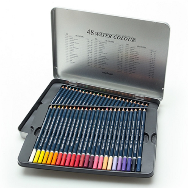문화 넥스프로수채 색연필(틴케이스)48색, 상세페이지 참조, 1개