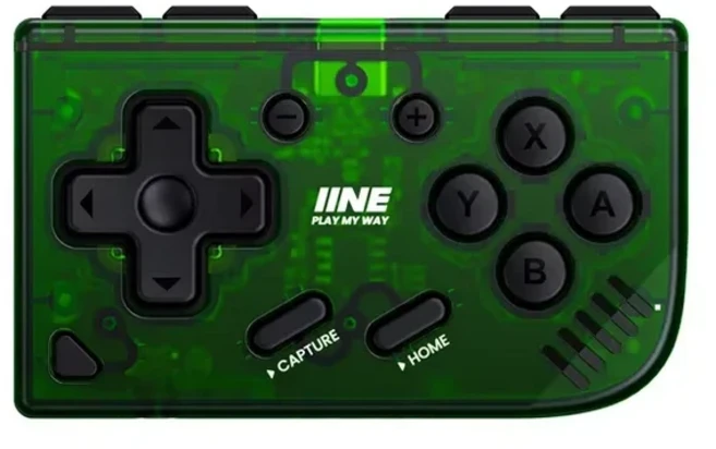 IINE 미니 레트로 Ananke 컨트롤러 터보 기능 교환 가능 조이스틱 D-패드 멀티 플랫폼 핸드헬드 게임 커스, 01 green IINE