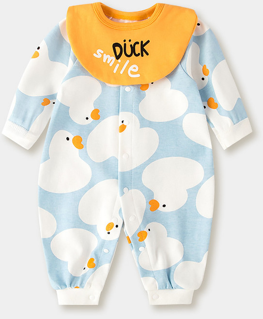 스타도어 유아용 라운드넥 큐트패턴 스냅 우주복