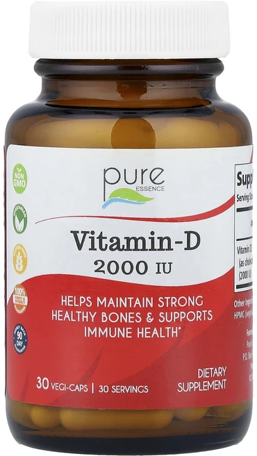 퓨어에센스 비타민D 2000IU 베지캡슐 30정, 상품, 1개 - 쿠팡