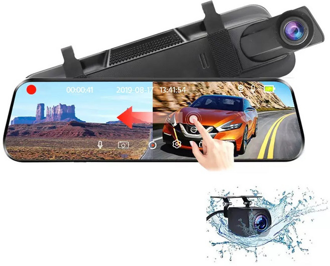 [바유미키] 10인치 2채널 룸미러 블랙박스 32GB