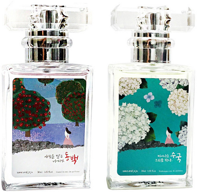 썸앤드 제주 동백 수국 향수세트, 1세트